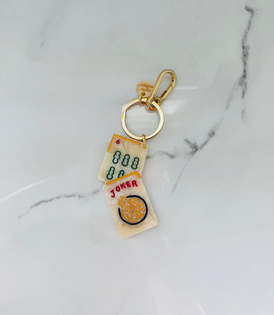 Hand Painted Mahjong Key Chain / Bag Charm