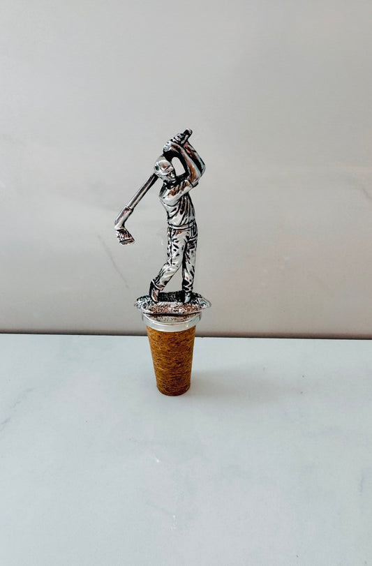 Golfer Wine Bottle Stopper
