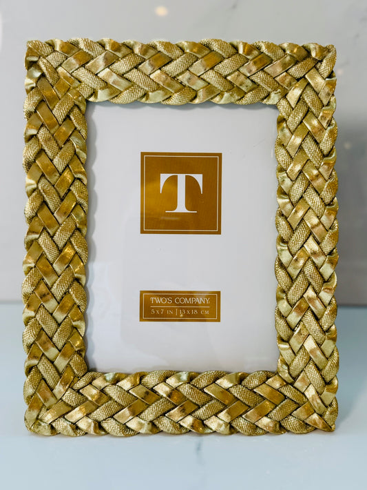 5x7 Gold Braided Frame