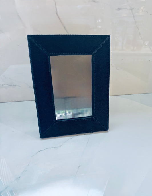 Navy Leather Photo Frame - 4x6