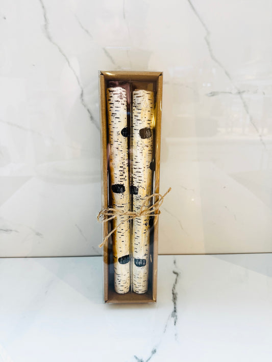 Birch Taper Candle Set