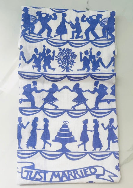 Flour Sack Dish Towel - Just Married