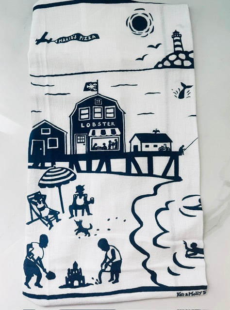 Flour Sack Dish Towel - Eastern Coastline