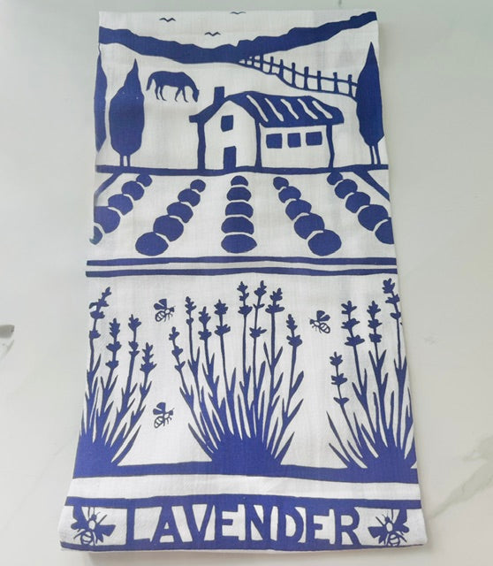 Flour Sack Dish Towel - Lavender Farm