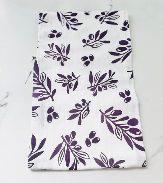 Flour Sack Dish Towel - Olives