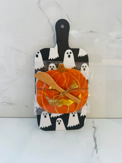 Pumpkin and Ghost Small Serving Set