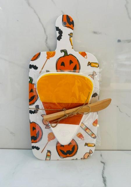 Candy Corn and Pumpkin Serving Set