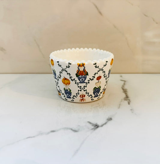 Lattice Topiary Pumpkin Ramekin