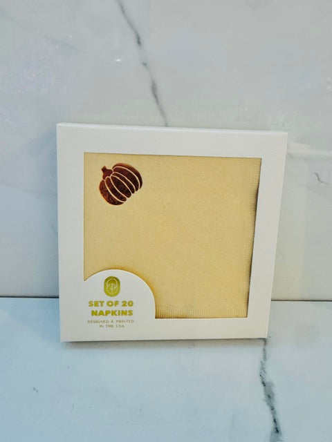 Copper Pumpkin Cocktail Napkins