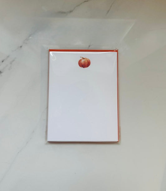 Pumpkin Flat Note and Envelopes, set of 8