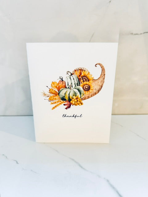 Thankful Cornucopia Card