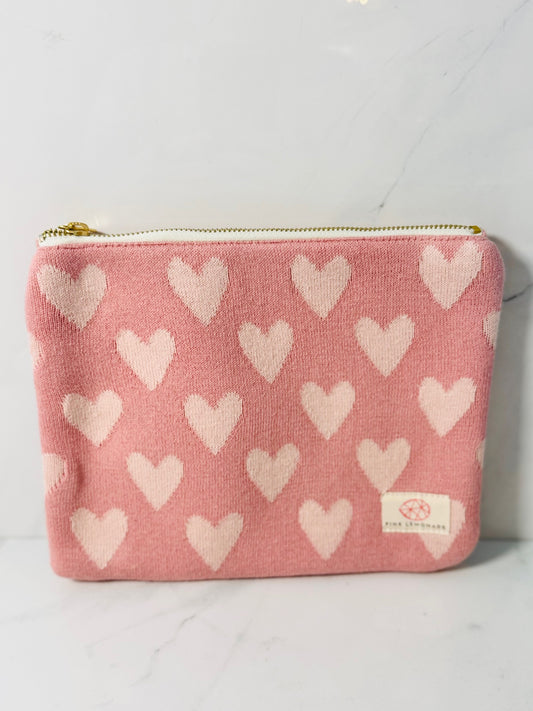 Pink Hearts Zip Pouch