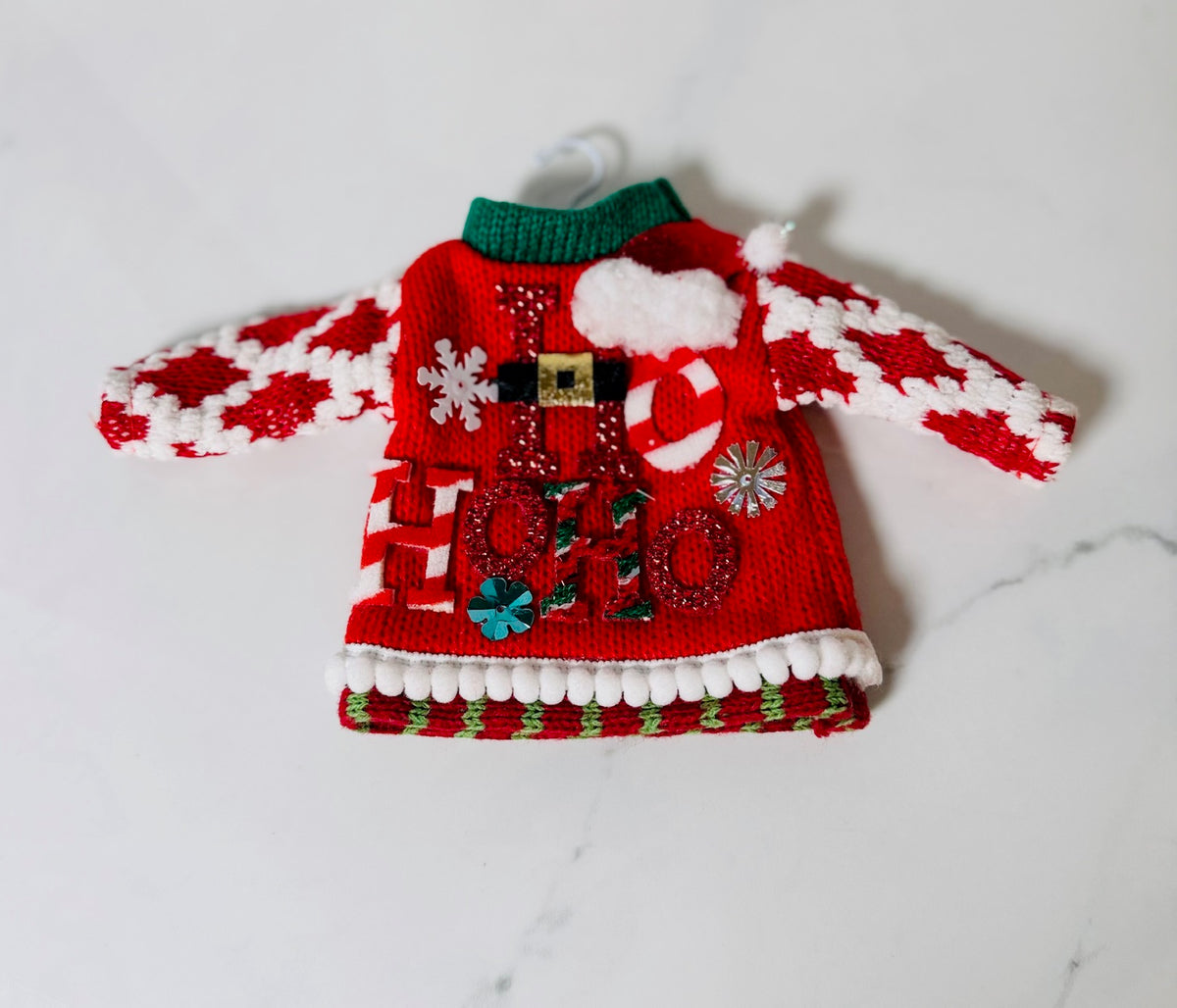 Christmas Sweater Ho Ho Ho Ornament