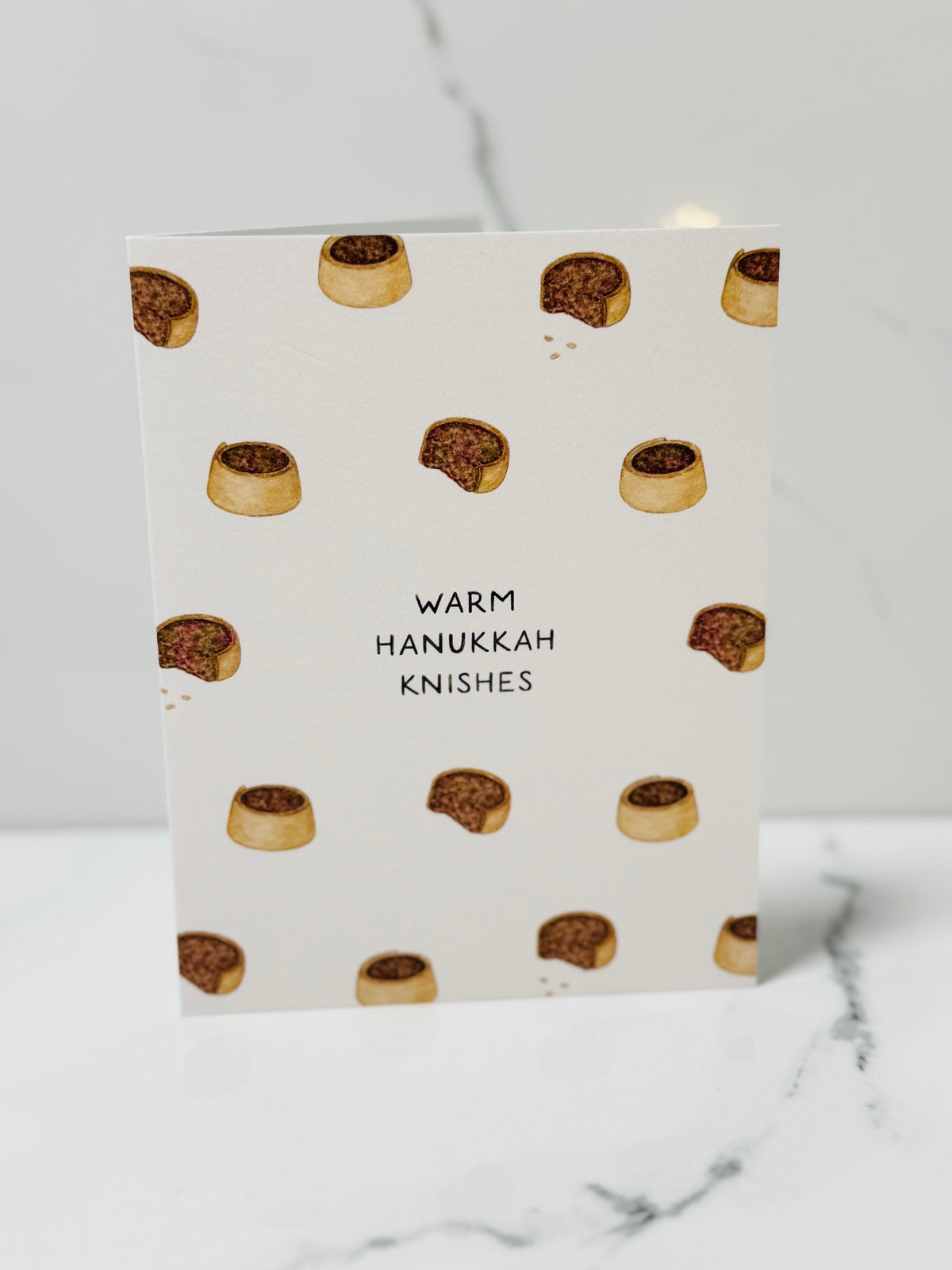 Warm Hanukkah Knishes Greeting Card