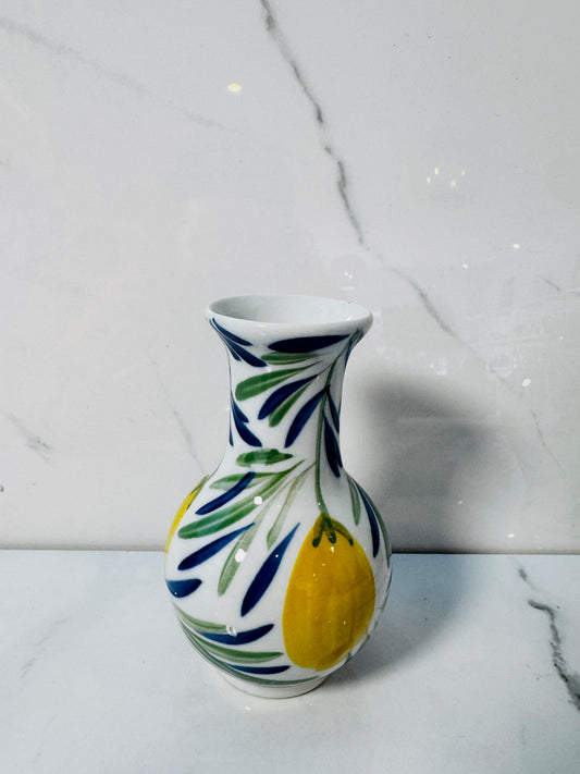Hand Painted Mini Lemon Vase - E