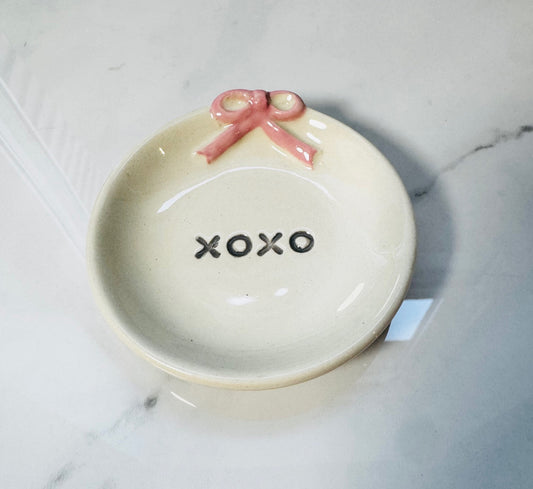 Pink Bow Tidbit Dish