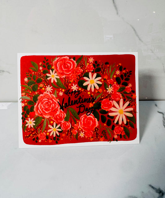 Floral Valentine Card