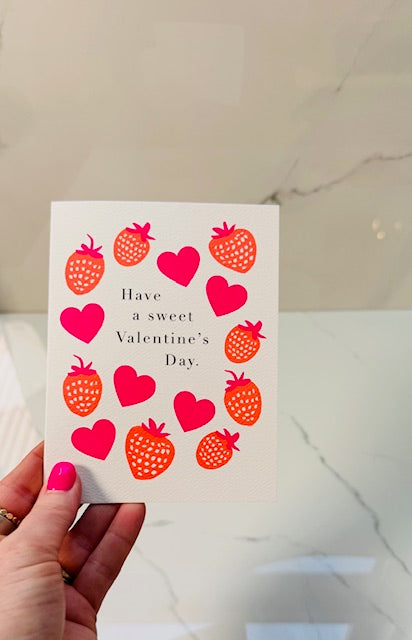 Valentines Strawberries Card