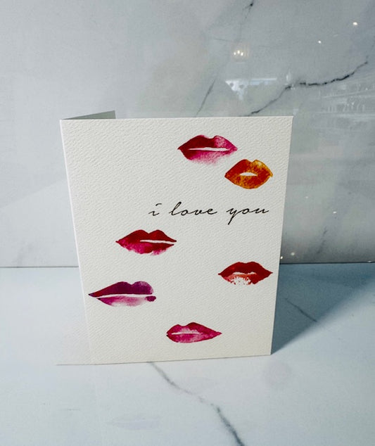 Lips I Love You Card
