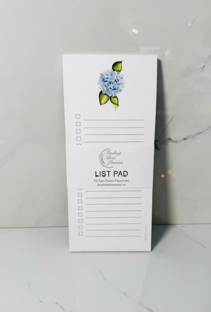 Hydrangea List Notepad