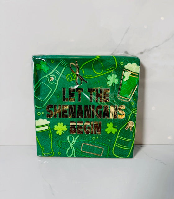 Let The Shenanigans Begin Cocktail Napkin