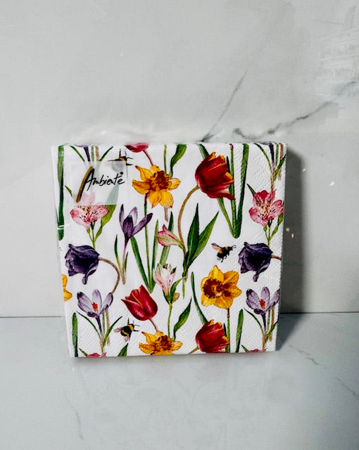 Spring Flowers Cocktail Napkin