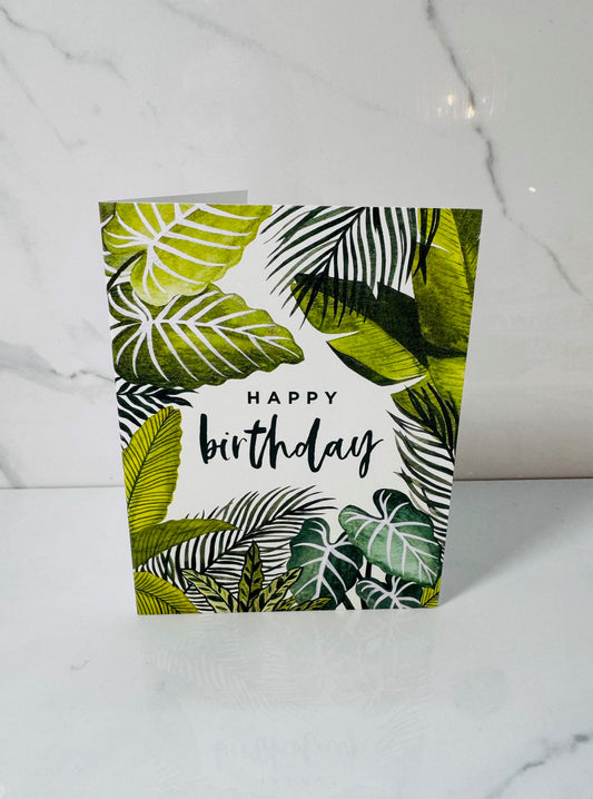 Alocasia Happy Birthday Card