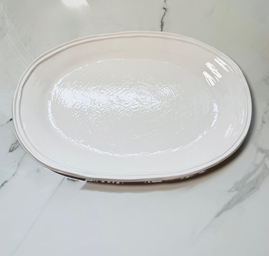 Cream Oval Serving Dish - Melamine