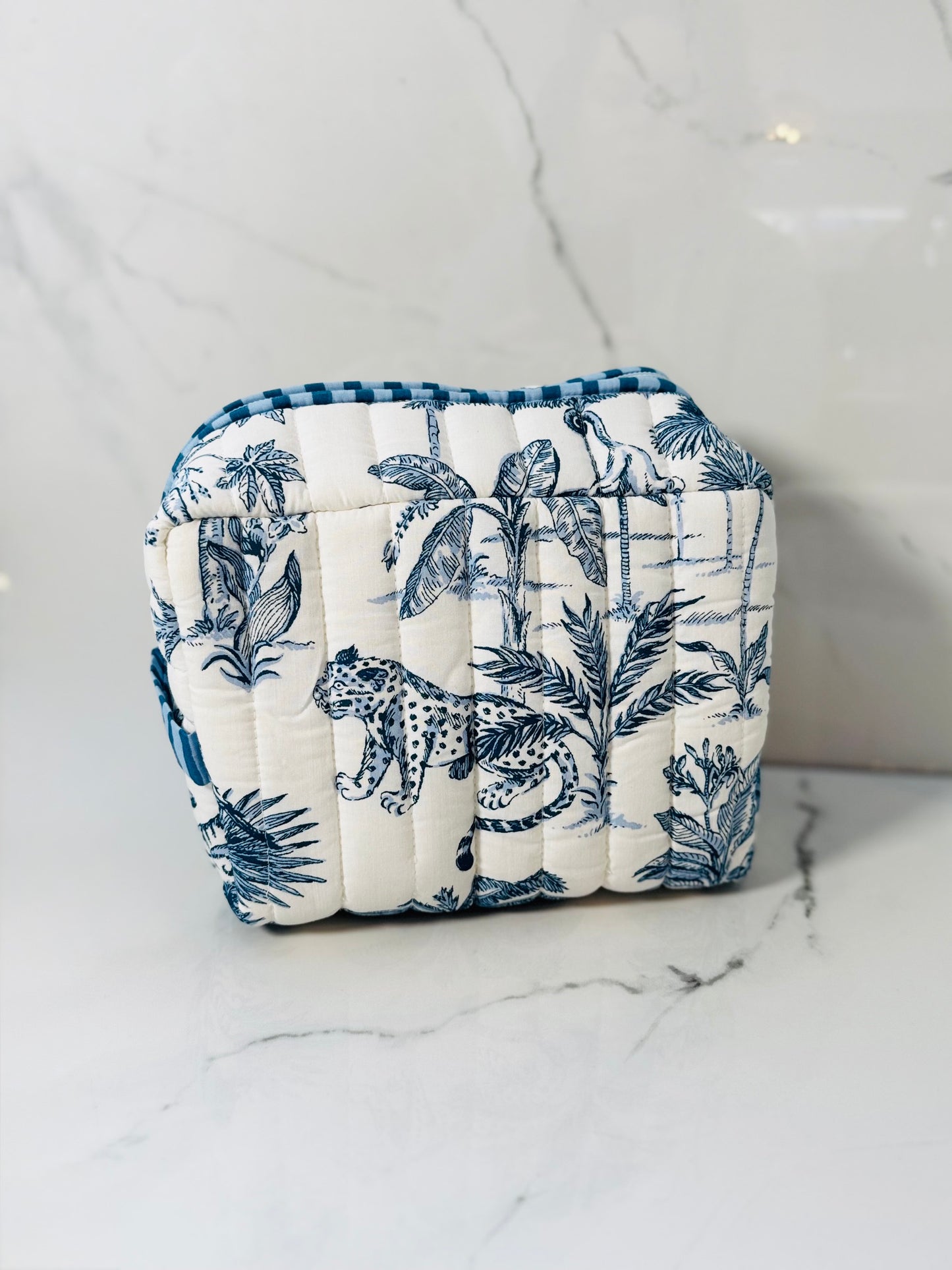 Tropical Toile Pouch