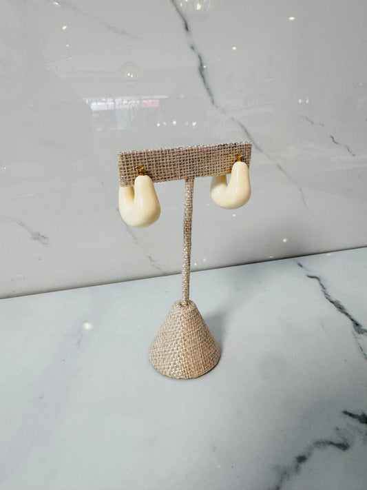 Ivory Resin Earring