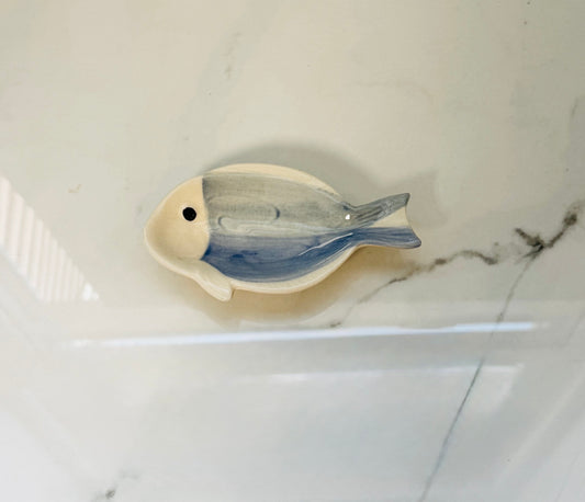 Blue and White Fish Tidbit Dish