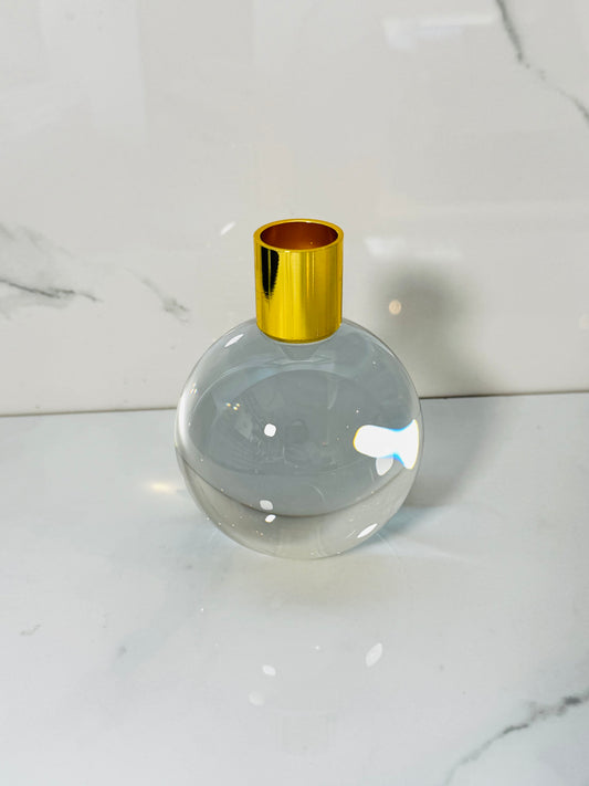Clear Bubble Taper Candle Holder