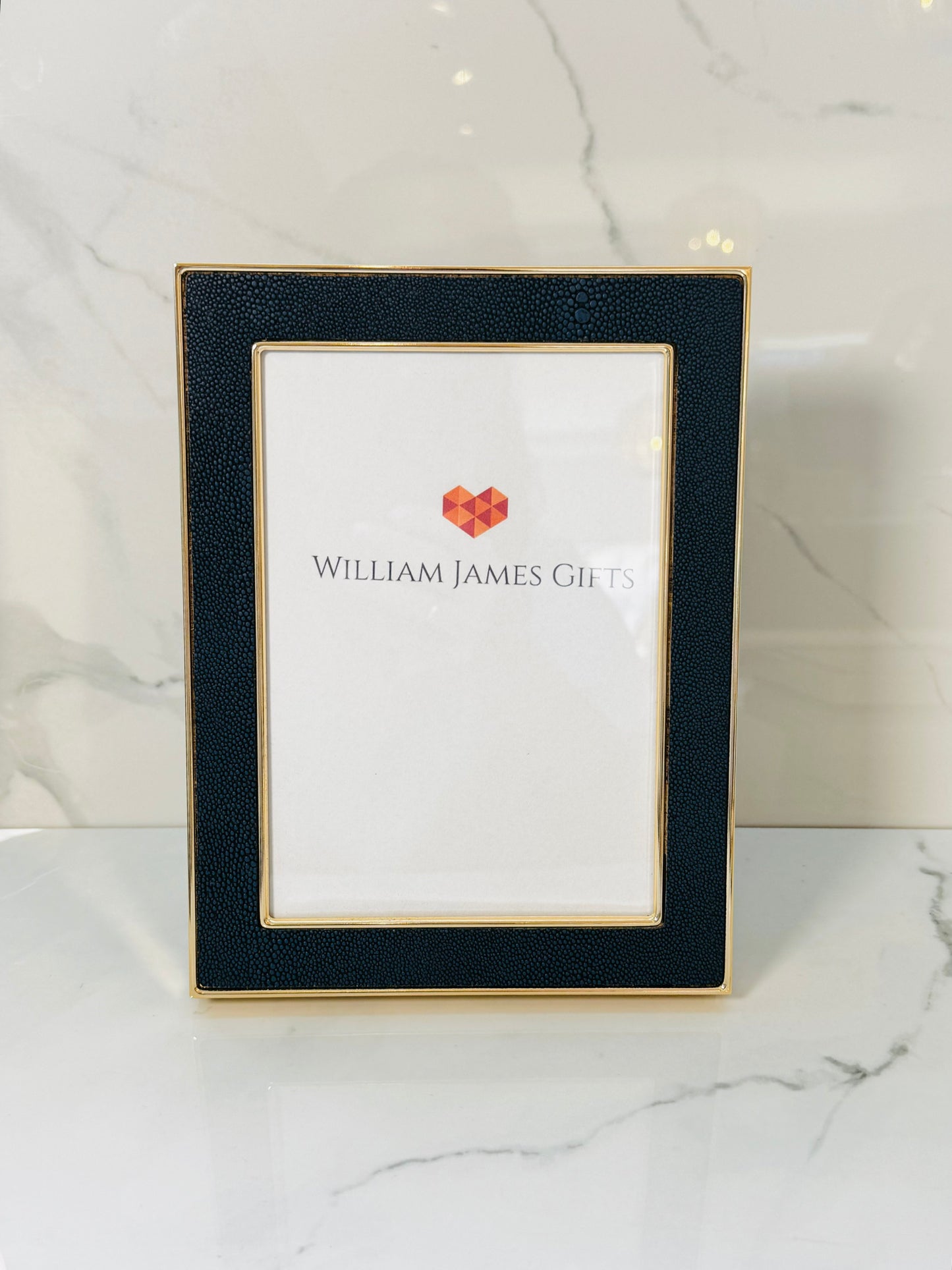 5x7 Blue Vegan Leather Photo Frame