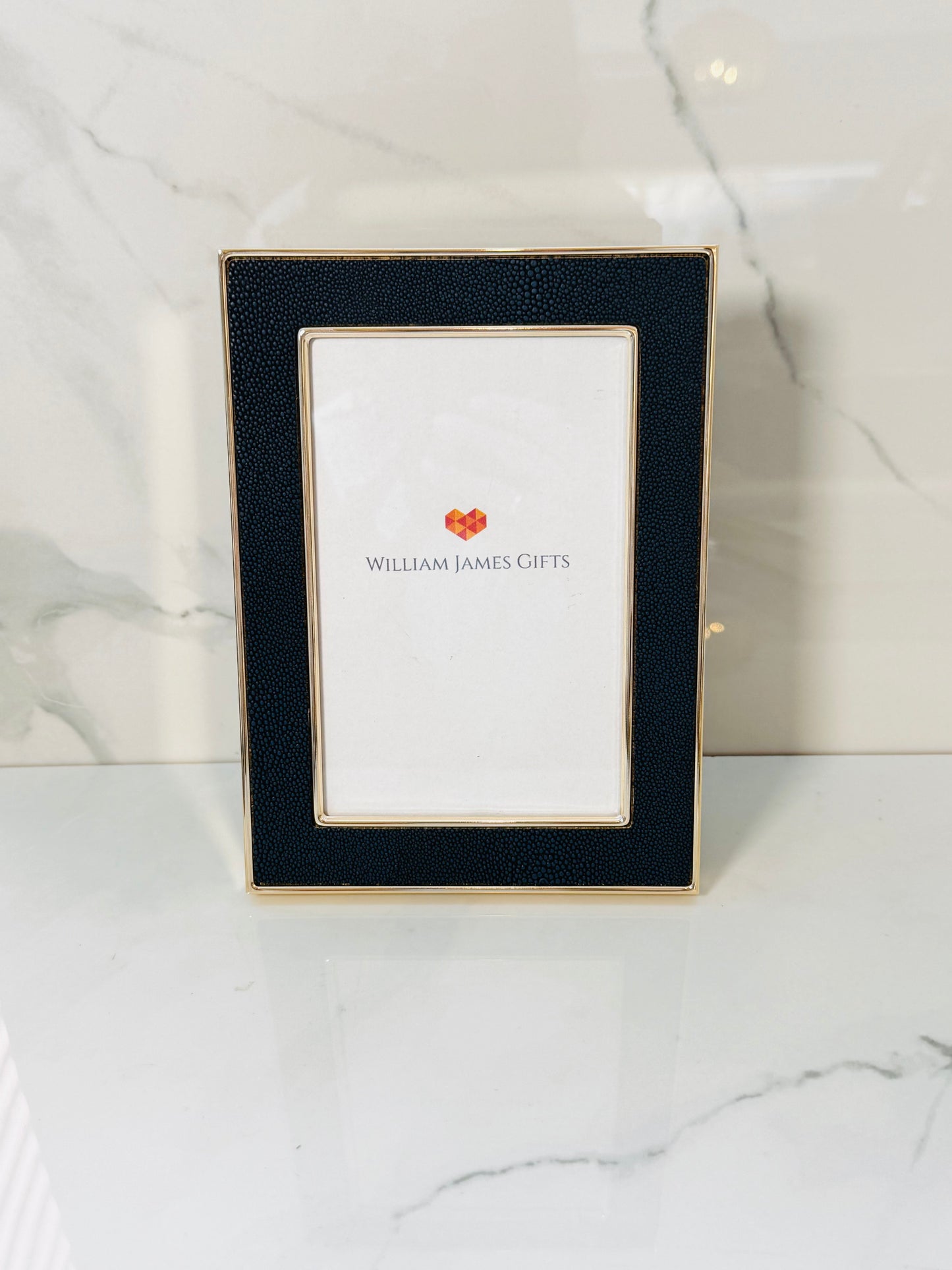 4x6 Blue Vegan Leather Photo Frame