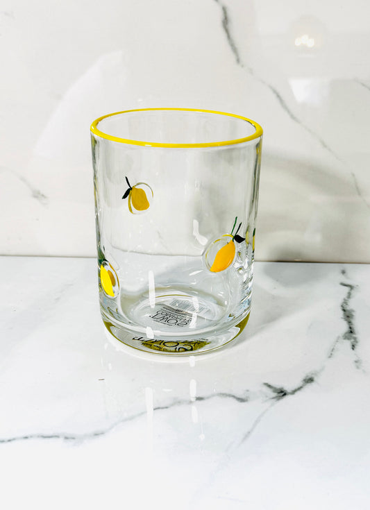 Lemon Double Old Fashioned Glass