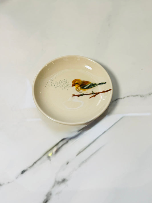 Tan Bird Tidbit Dish