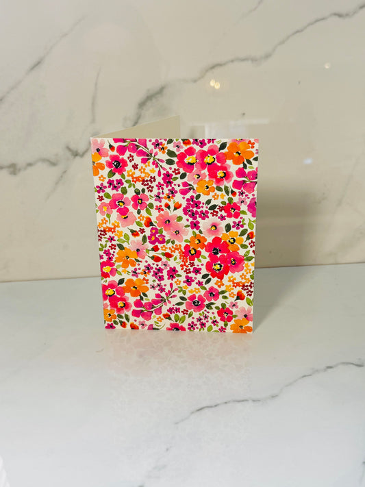 Blank Floral Greeting Card