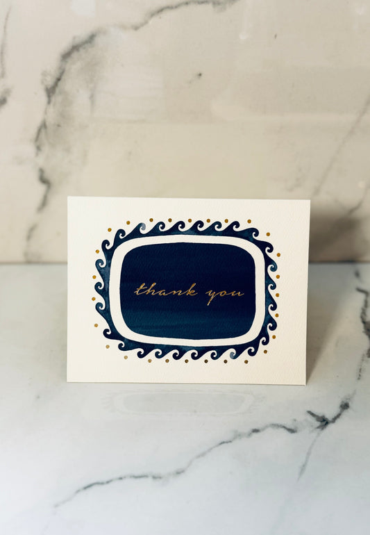 Wave thank you card