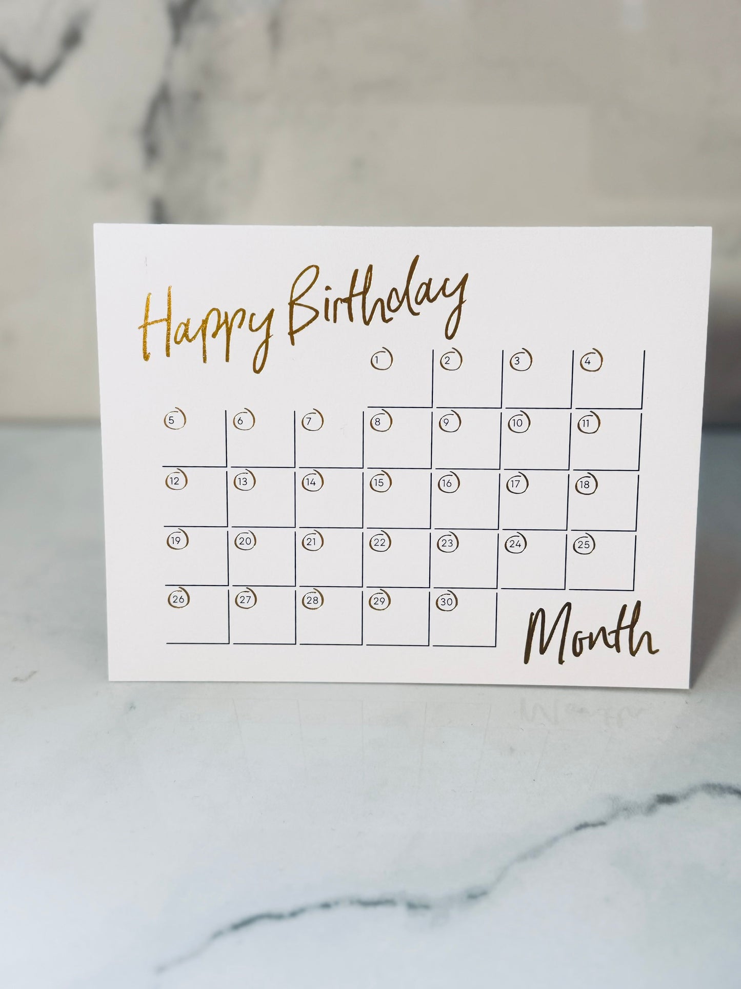 Birthday Month Card