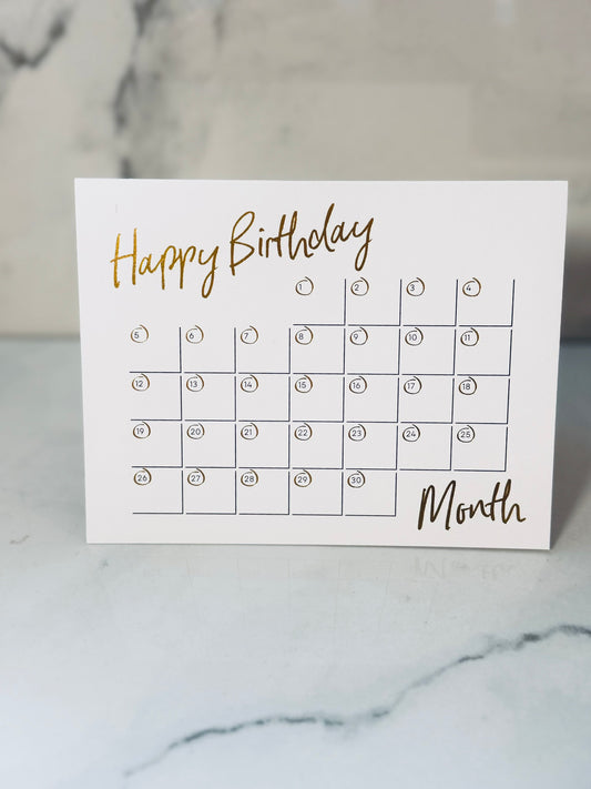Birthday Month Card