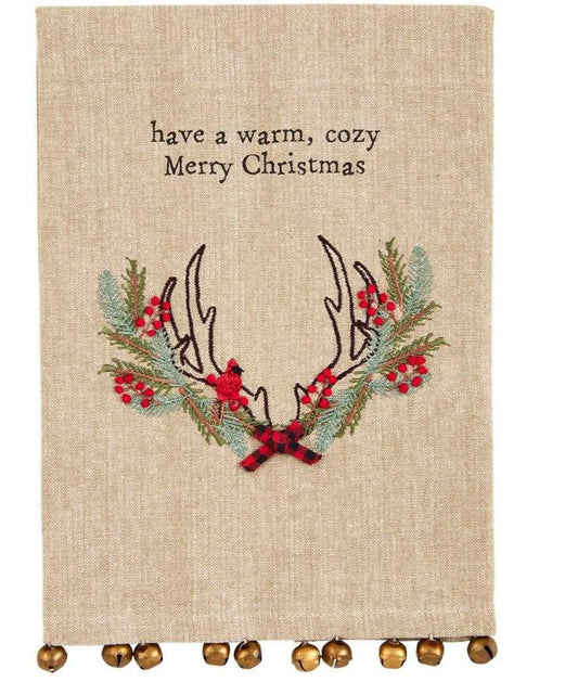 Warm Cozy Merry Christmas Hand Towel