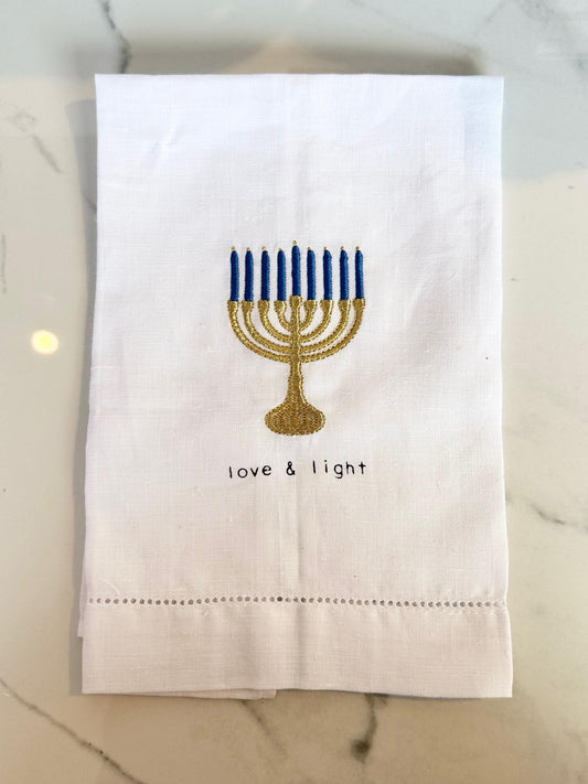 Menorah Hanukkah Towel