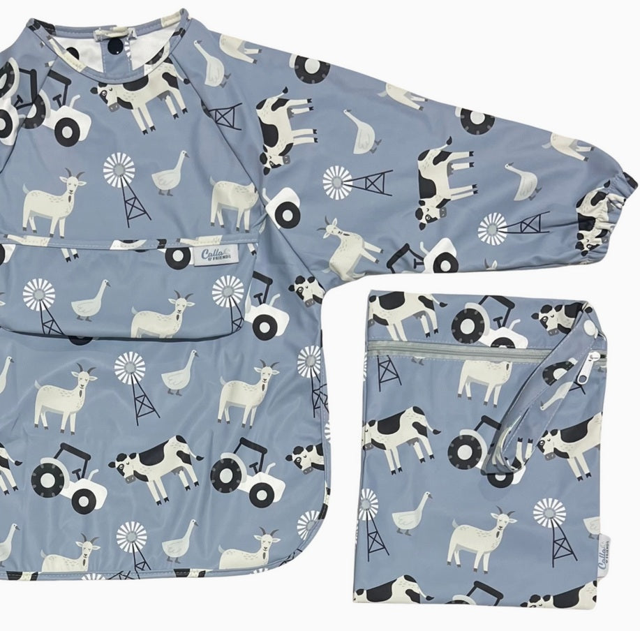 Powder Blue Farm Long Sleeved Bib