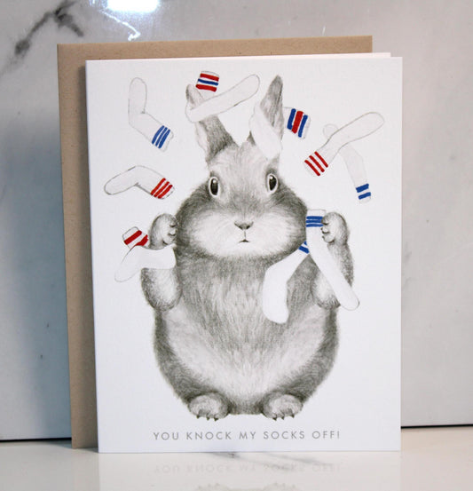 You Knock My Socks Off Card