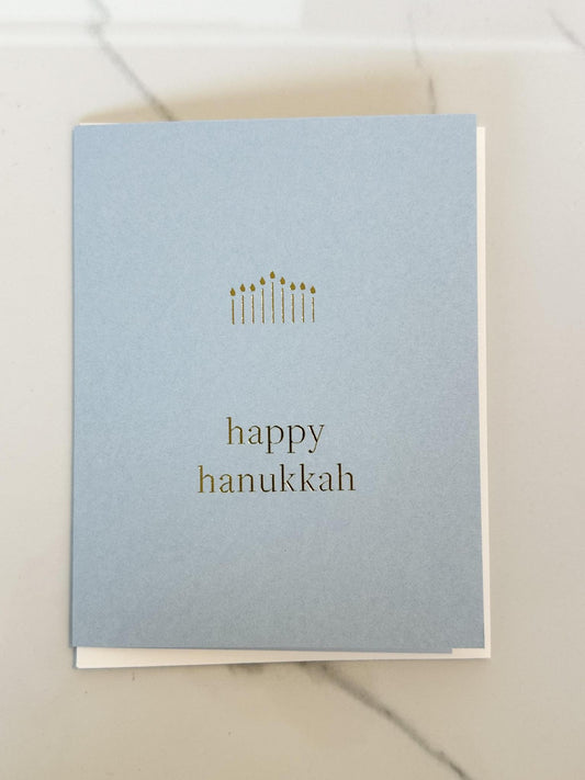 Happy Hanukkah Menorah Greeting Card