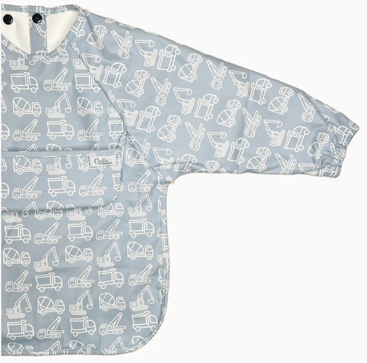 Powder Blue Construction Long Sleeved Bib