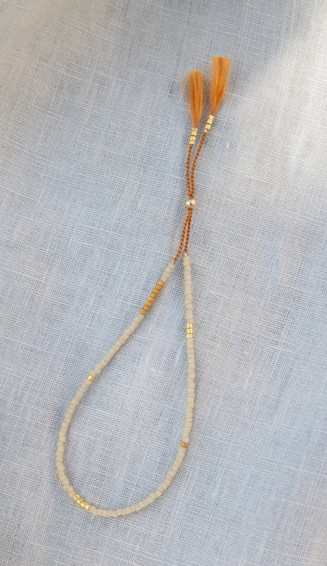 Silk Bead Bracelet - Eggshell