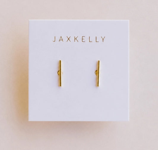 Minimalist Gold Bar Earrings