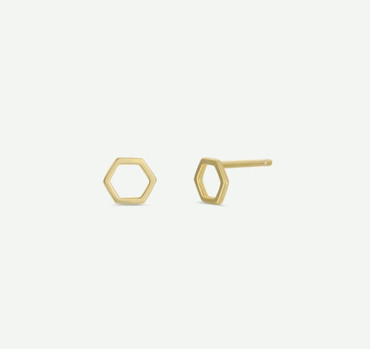 Minimalist Hexagon Earrings