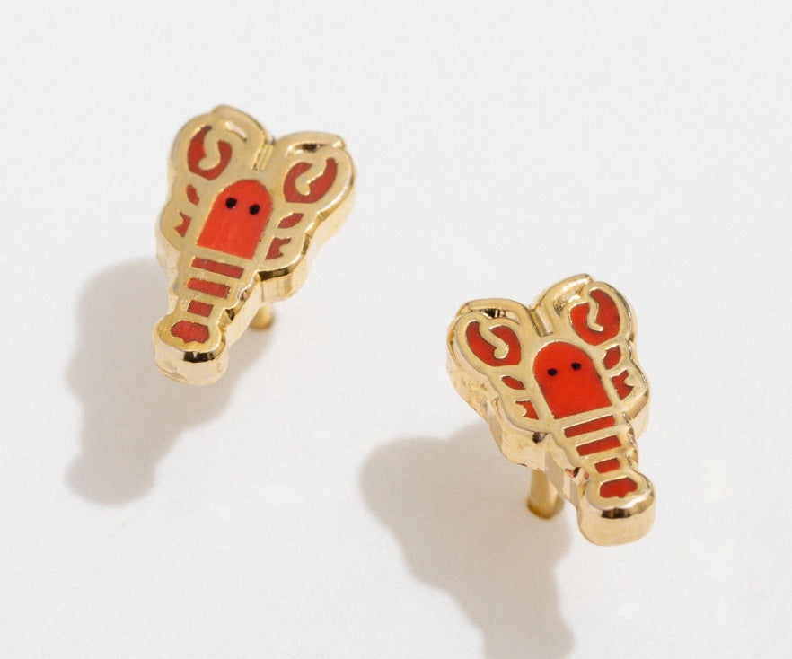 Lobster Stud Earrings